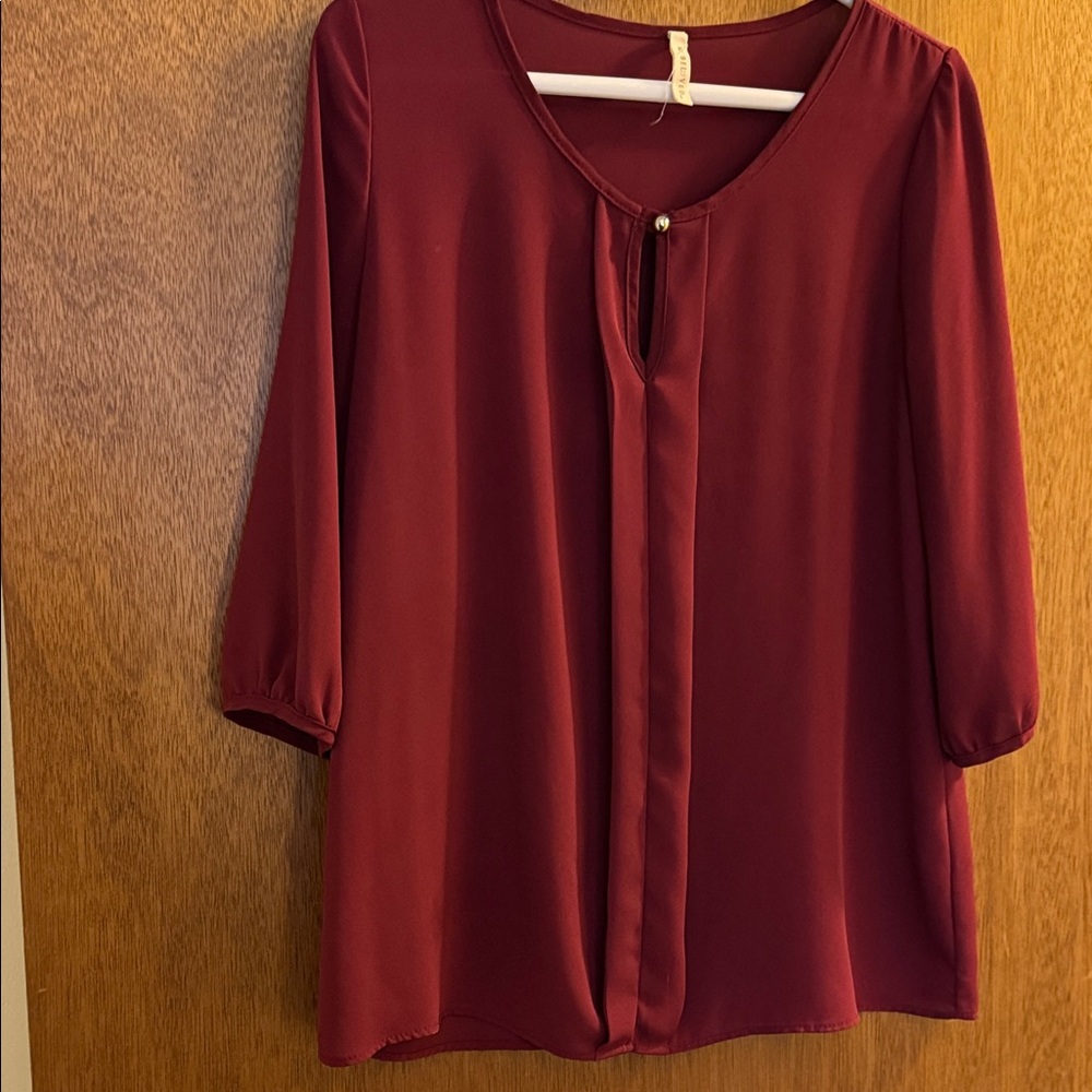 Elegant Burgundy Women's Top